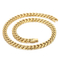 Electroplating Multi-Color Four Sided Ground Whip Chain Necklace Stainless Steel Men's Jewelry