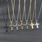 Trendy Jewelry Stainless Steel Creative Cross Pendant with Engravable Words and Chain Matching