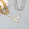 Trendy People Wear Multi-Layered Chain Necklaces with a Sense of Luxury, Twisted Metal Bars, Small Gold Bars, Stainless Steel Pendants, and Necklaces