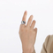 Trendy Metal Geometric Lava Ring Stylish Personalized Textured Stainless Steel Ring Wholesale