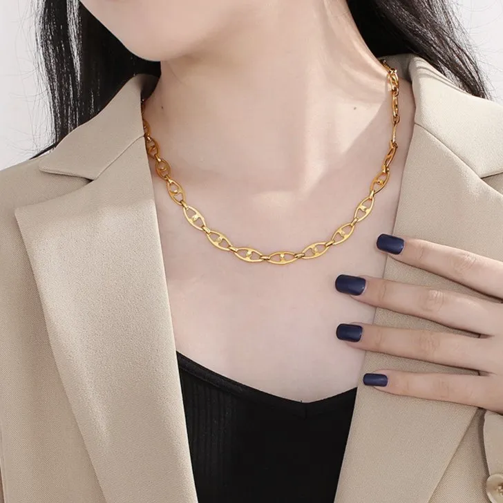 Minimalist Stainless Steel Chain Necklace for Stylish Women