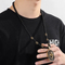 European and American Style Jewelry, Stainless Steel Exaggerated Lion Head Pendant, Ethnic Style Buddhist Beads, Beaded Necklace Long Necklace