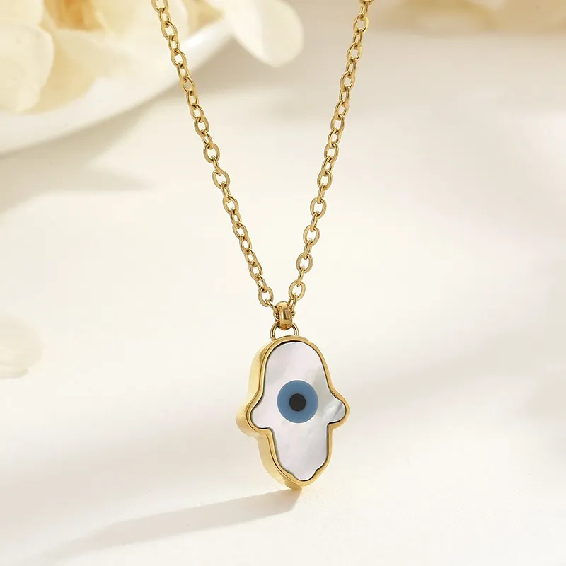 Trendy Evil Eye Design Style Women's Stainless Steel Necklace