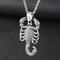 Kalen Jewelry Fashion Necklace, Hip-Hop Style, Studded with Diamonds, Featuring an Animal Scorpion King Design, Stainless Steel Men's Pendant Necklace