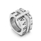 Personality Multi-Ring Square Ring Fashion Diamond-Embedded Roman Numeral Stainless Steel Ring Wholesale