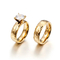 Elegant Personalized Minimalist Couple Rings in Stainless Steel
