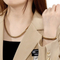 Trendy Cuban Necklace Stainless Steel Whip Chain Double Buckle Jewelry Chain
