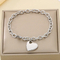 Fashion Ins Heart Pendant O-Chain Bracelet Personalized Minimalist Love Stainless Steel Bracelet