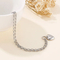 New European and American Style Ot Buckle Heart Necklace and Bracelet Stainless Steel Women's Set