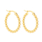 Fashion Geometric Beaded Earrings 18K Gold-Plated Smooth Surface Ear Buckles Minimalist Wholesale