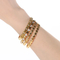 18K Gold-Plated Stainless Steel Gold Bracelet Diamond-Encrusted Bangle for Women