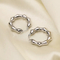 Fashion Stainless Steel U-Shaped Bamboo Hollow Earrings Personalized 18K Vacuum Gold-Plated Earrings