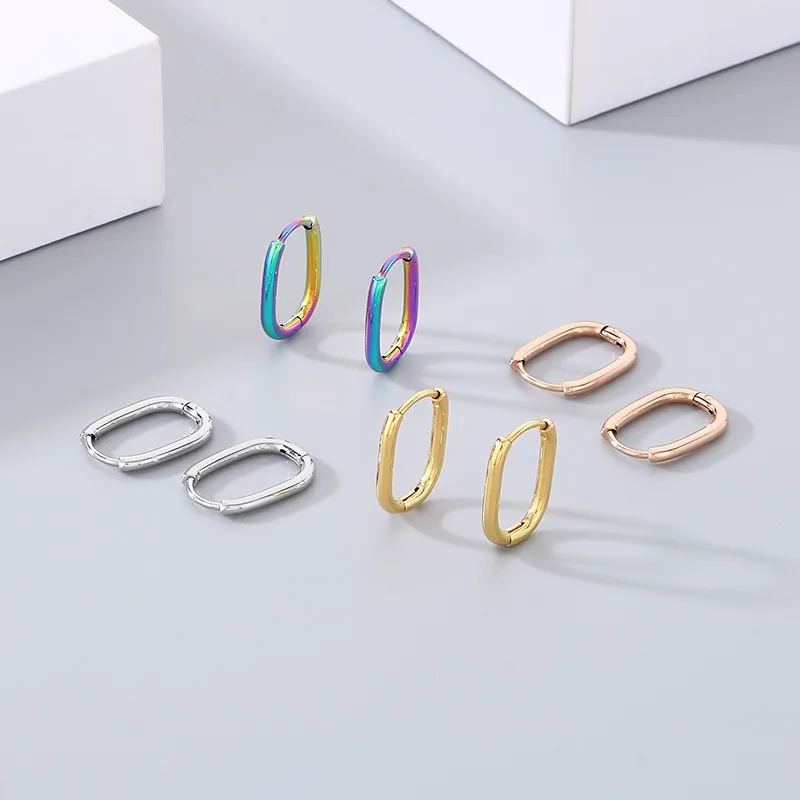 Stainless Steel Fashion Jewelry U-Shaped Earrings Suitable for Daily Wear