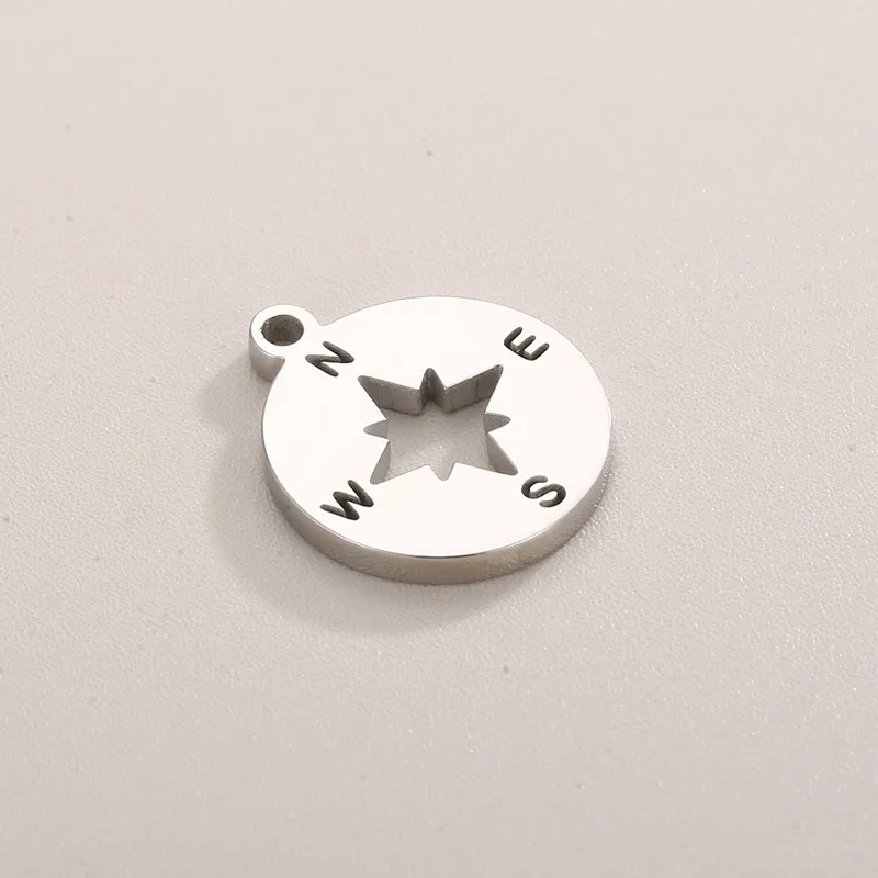 Stainless Steel Compass Shaped Jewelry Accessories DIY Materials