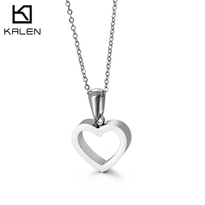 Fashion Stylish Necklace for Women Heart Shaped Steel Necklace