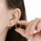 Bamboo Joint Stainless Steel Earrings Twist Hoop Earrings Minimalist Unisex Daily Jewelry