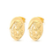 Vintage French Lady Stud Earrings 18K Gold Plated Stainless Steel Earrings for Mother's Day