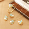 Chic Stainless Steel Set Featuring Exaggerated Pearl Inlay