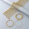 Trendy and Versatile Stainless Steel Dog-Leg Chain Bracelet, Minimalist O-Shaped Trimmed Chain Lobster Claw Clasp Necklace Set for Men and Women