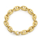 Trendy and Personalized Stainless Steel Oval Pig Nose Japanese Chain Unisex Bracelet