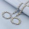 Personalized Hip-Hop Style Rock Emperor Chain Circle Bracelet, Trendy Byzantine Flat Stainless Steel Men's Necklace Set