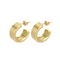 French Fashion Stainless Steel Creative Three Ring C-Shaped Temperament Versatile Girl Earrings