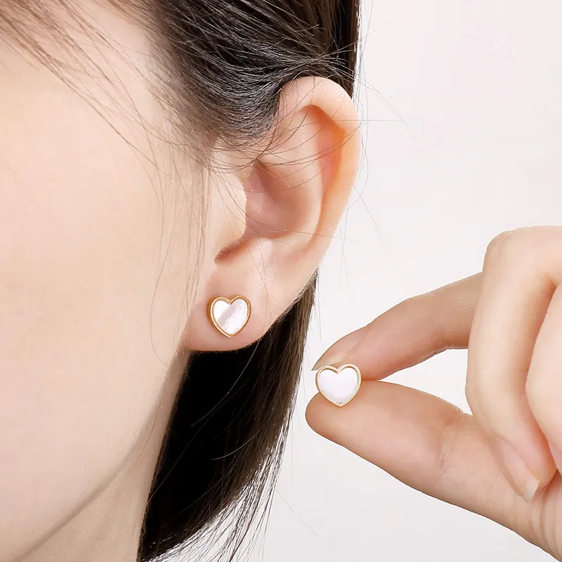 European and American Ins Fashion Stainless Steel Creative Multi Style Heart-Shaped Design Versatile Earring Jewelry