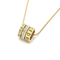 Wholesale Trendy Multi-Ring Combination Roman Letter Stainless Steel Necklace