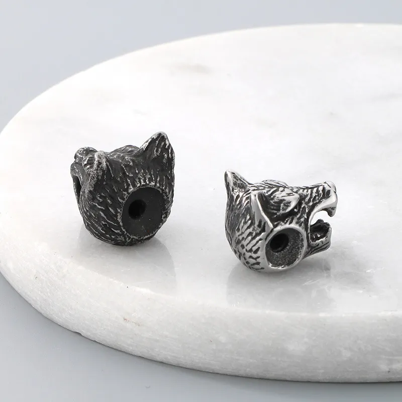 Stainless Steel Jewelry Wolf Lion Dragon Head Charm Bracelets Accessories