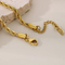 Unisex Stainless Steel Braided Bracelet with 18K Gold Finish