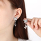 Luxury Double Layer Textured Butterfly Stainless Steel Earrings Unique Jewelry