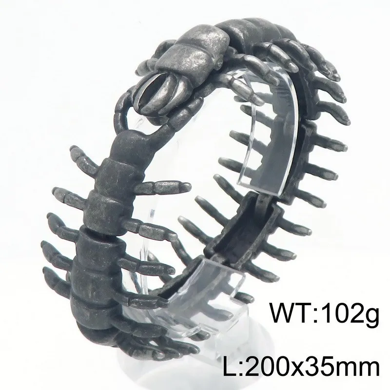Kalen Jewelry, Foreign Trade Jewelry, Original Foreign Trade Men's Bracelet, Titanium Steel, Zoo Centipede Bracelet