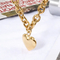 Minimalist Personalized Large Heart Pendant Stainless Steel Necklace Hip-Hop Stainless Steel Jewelry Set