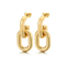 Minimalist Round Stainless Steel Earrings Elegant 18K Gold-Plated Chain Earrings Wholesale Jewelry
