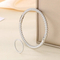 Minimalist Beaded Water Wave Stainless Steel Ring Adjustable Oval Bracelet Jewelry Set