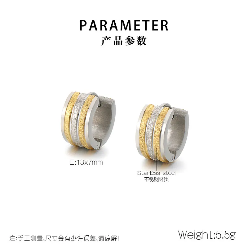 Stainless Steel Jewelry Unisex Earrings Suitable for Daily Wear