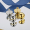 Cross Border Popular Stainless Steel Hemispherical Hollow Earrings, Internet Famous, Simple and Generous, Light Luxury Earrings