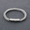 Trendy Vintage-Style Bracelet with a Dragon Bone Chain Design, Featuring European and American Retro Fashion, Simple Stainless Steel, Round and Polished, Revers
