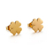Japanese Korean Fashion Four-Leaf Clover Stainless Steel Studs Earrings 18K Gold-Plated Earrings