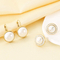 Stainless Steel Paired with Imitation Pearl Earrings for Women's Fashion Jewelry