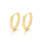 Fashion Stainless Steel Creative Texture Pattern Circular Temperament Girl Earrings Jewelry Wholesale