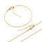 Universal Needle-Style Necklace Sets with Stainless Steel Drawstring