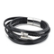 Jewelry Wholesale Stainless Steel Nails Creative Multi-Layer Woven Leather Bracelet