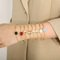 Elegant Multi-Color Zircon Bangle in 18K Gold Stainless Steel Jewelry