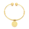 Stylish 18K Gold Round Cross Stainless Steel Openning Bangle Jewelry Wholesale