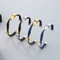 Fashion Stainless Steel Twisted Pattern Diamond Inlaid C-Shaped Open Woven Leather Bracelet Men's Jewelry