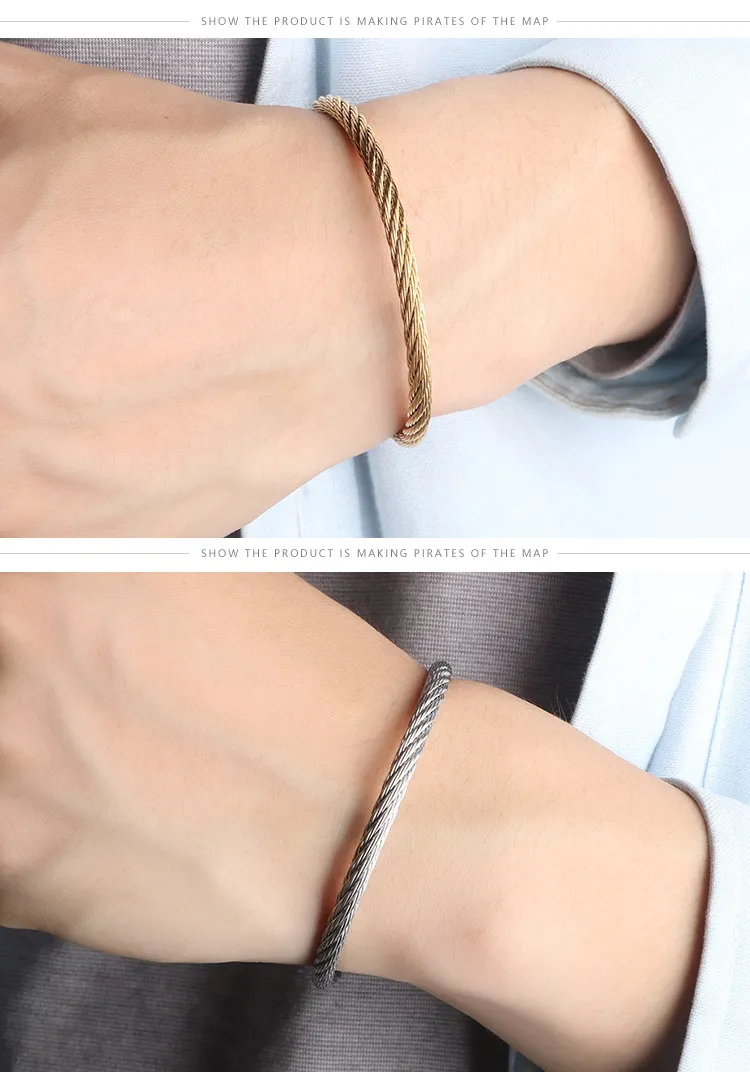 Stainless Steel Nail Shaped Bangle, Personalized Steel Wire Jewelry