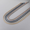 Cross-Border Sweater Chain Accessories, Hip-Hop Vacuum Plated 3mm Fried Dough Twists Chain, Regular Chain, Stainless Steel Necklace for Men and Women