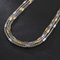 Karen's New Stainless Steel Creative Square Pearl Trendy Necklace, Simple and Versatile, Suitable for Both Men and Women as a Collar Jewelry