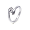 Rose Gold Plated Zircon Stone Hands Hug Stainless Steel Jewelry Ring